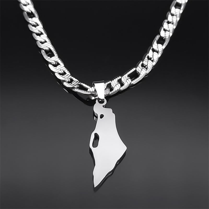 Israel Map Necklace with Star of David – Jewish Jewelry,Stand with Israel & Show