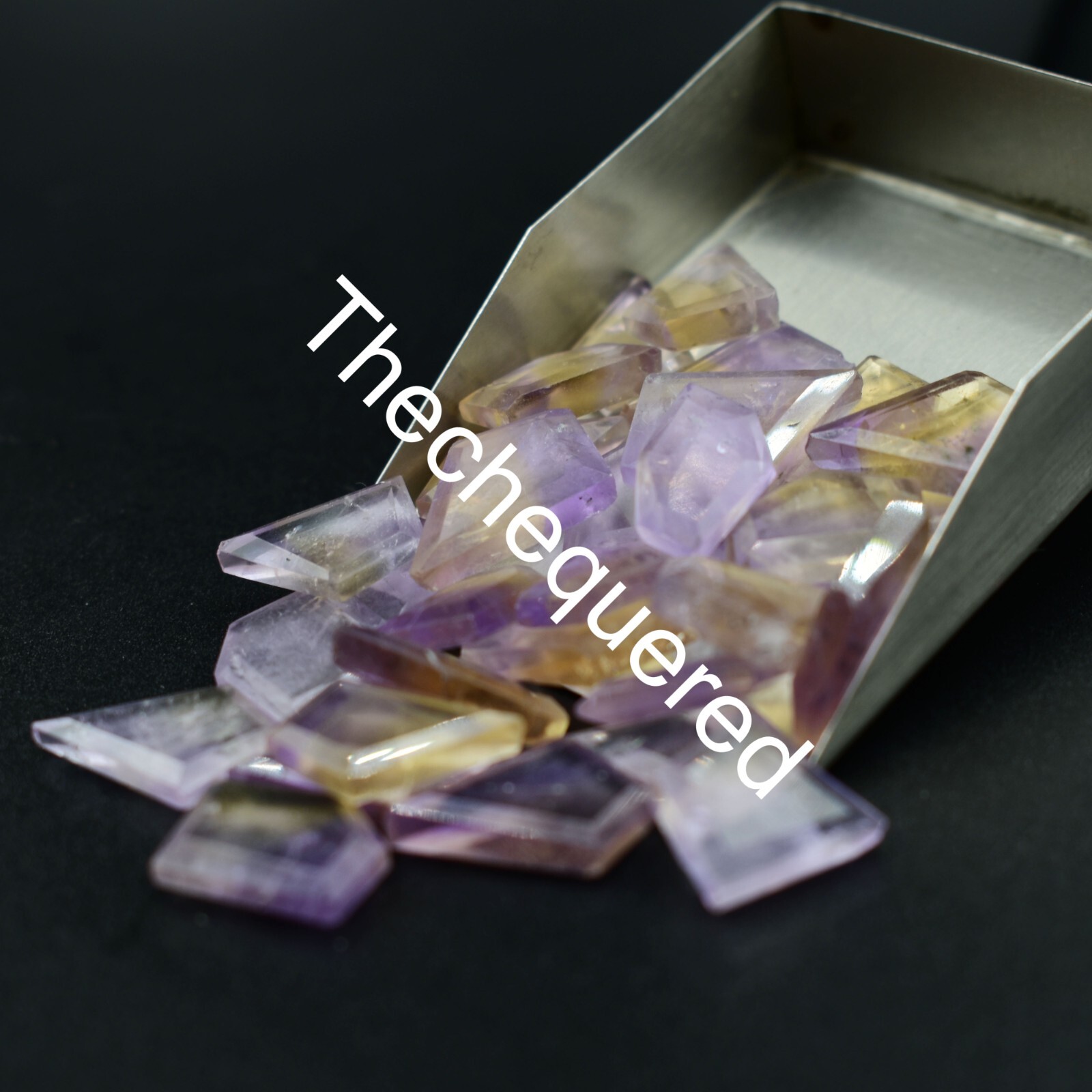 Natural Ametrine Faceted 8×12 mm to 11×15 mm 5 Pcs Fancy Shape Slices Gemstone