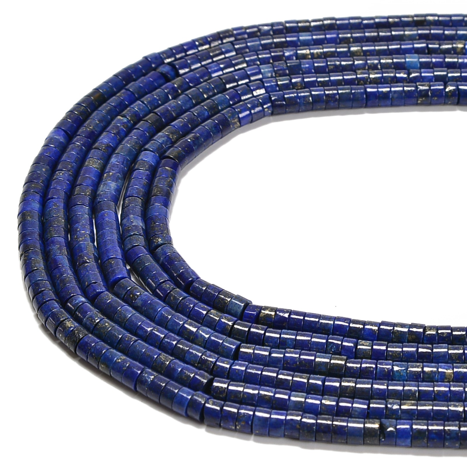 Lapis Lazuli Heishi Disc Beads Size 2x4mm 15.5” Strand
