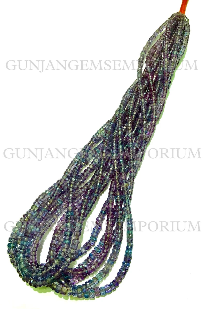 Alexandrite Faceted Bead Rondelle Beads Alexandrite Gemstone Color Changing Bead