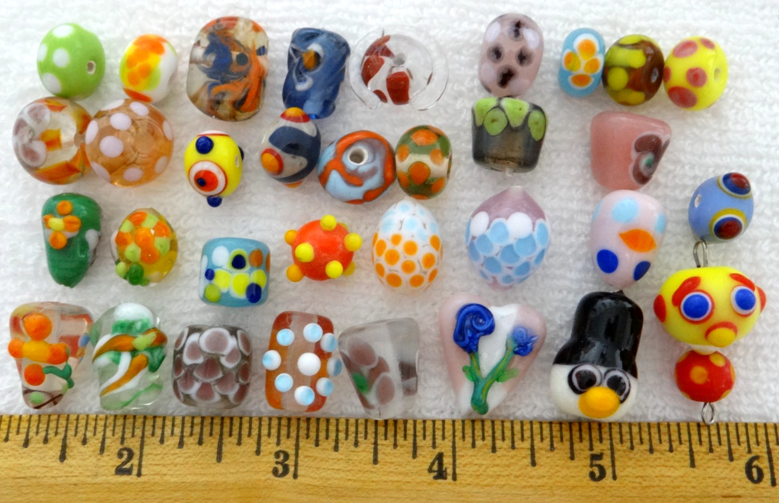 175 Multi-color Glass Beads Assorted Mix Wholesale Bulk Lot Lampwork Murano
