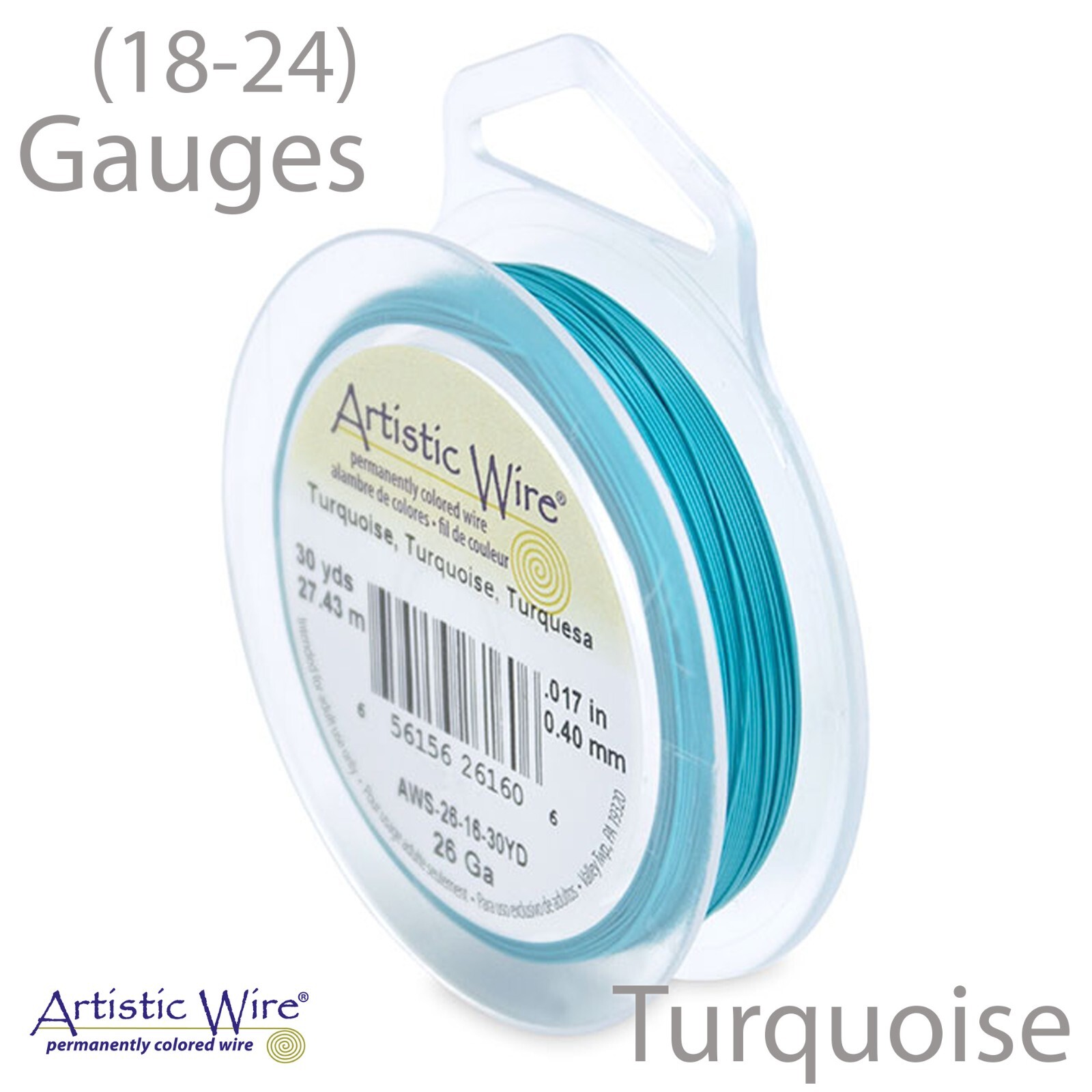 Turquoise Tarnish Resistant Artistic Wire – Blue Wire (18-24 GA)