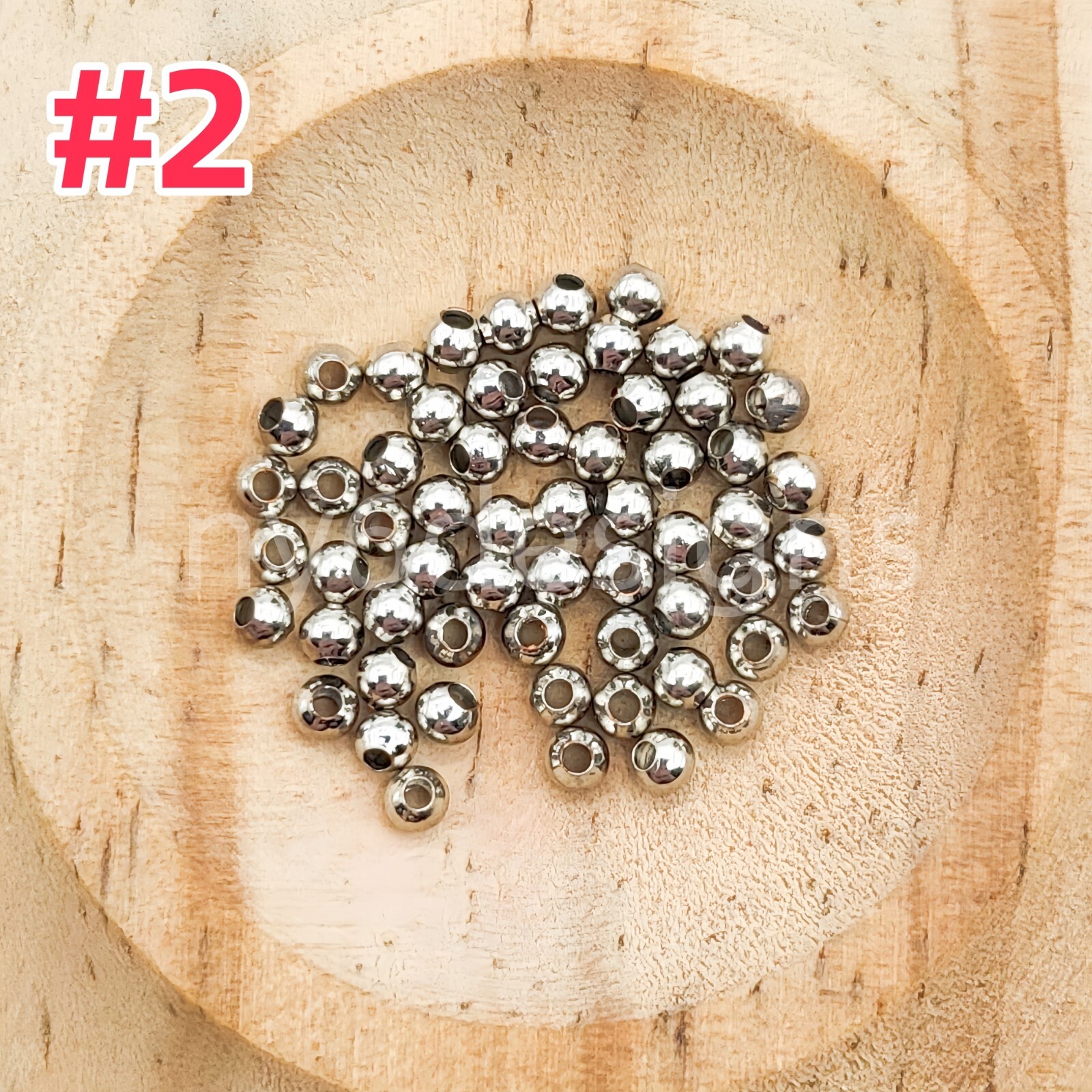 Silver Plated Round Spacer Beads 2mm 2.5mm 3mm 4mm finding 40 pcs Non Tarnish