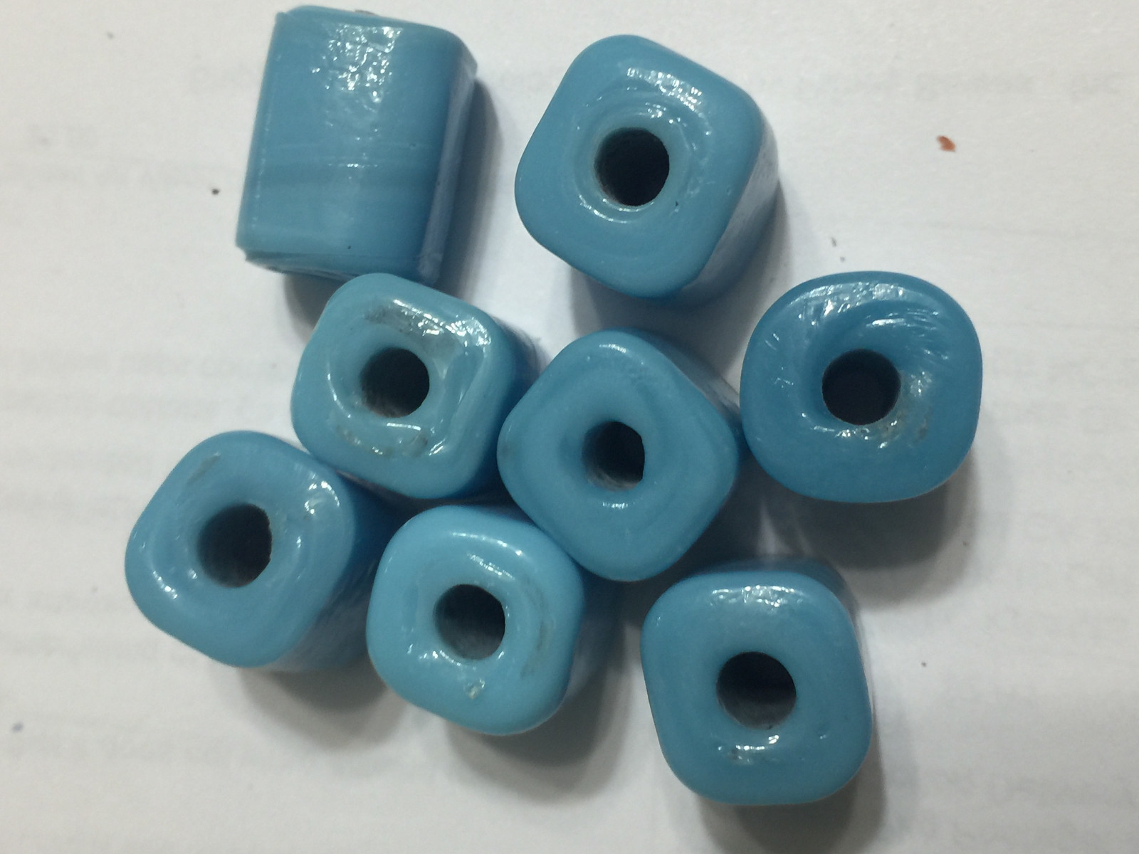 Large Hole Glass Tube Beads for Macrame 6mm to 10mm