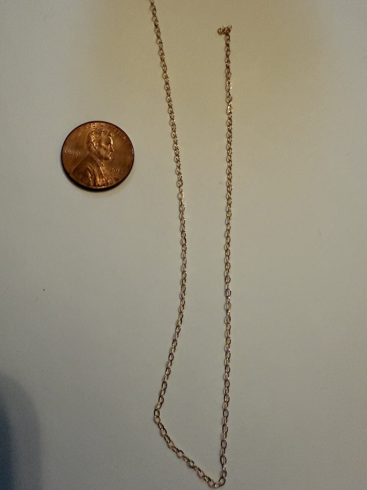 14kt gold filled delicate flat cable chain 2×1.5mm 5ft