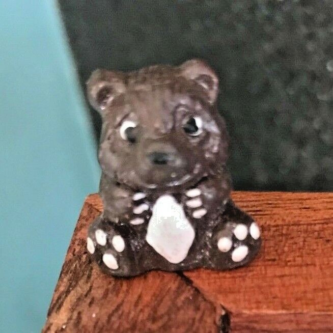 9 Animal Bead Pendants TEDDY BEARS USA Artisan Made Ceramic High Quality Lg Hole