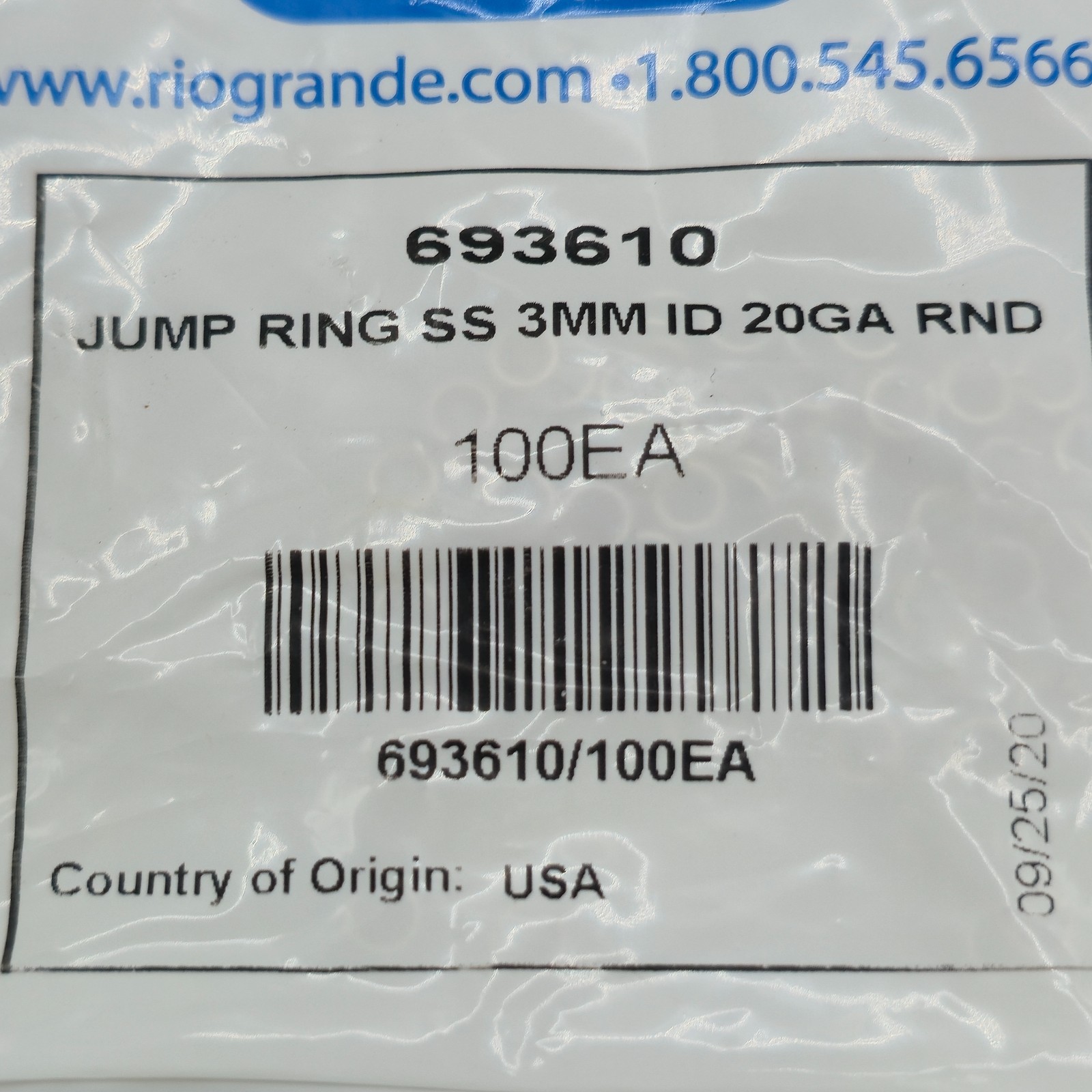 Rio Grande Sterling Silver 3mm ID 20ga Round Jump Ring – 100 Pieces