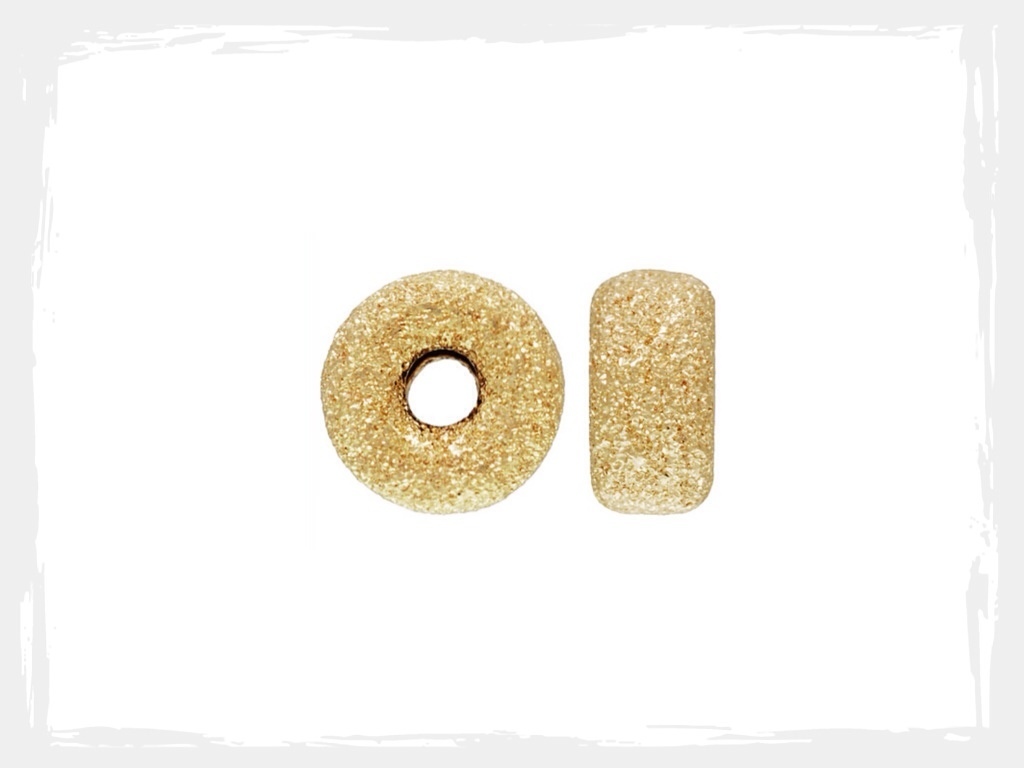 14k Gold Filled 4mm Stardust Roundel Bead 10pcs #6122-4