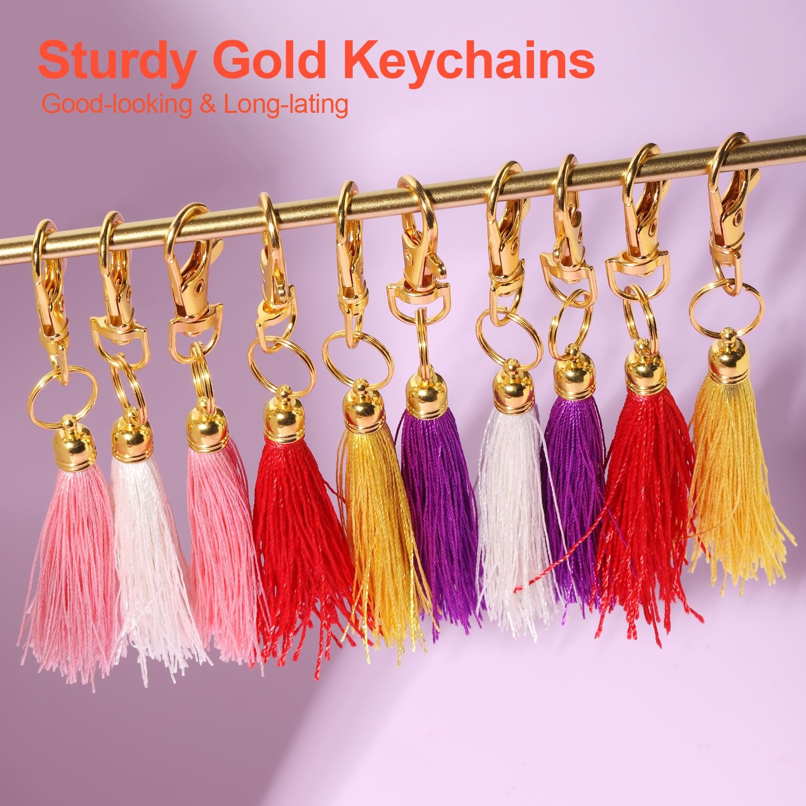 LEOBRO 968pcs Keychain Making Kit, Clip and A Size, Gold & Silver
