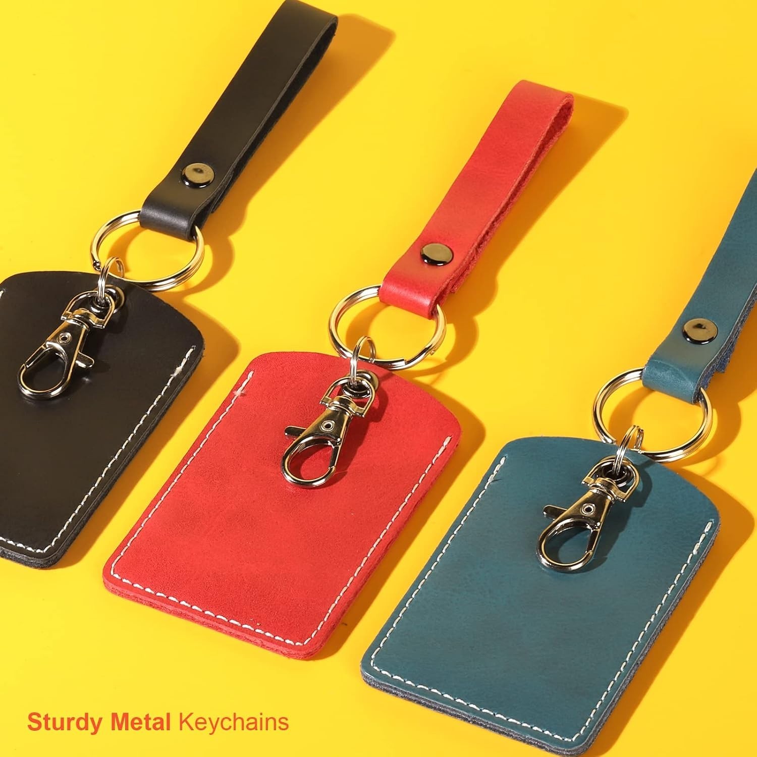 LEOBRO 60PCS Lobster Claw Clasps and Key Rings, 30PCS Keychains Clips and 30PCS