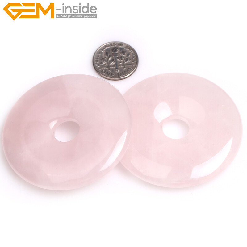 50mm Donuts Natural Stone Jewelry Making Bead 1 Piece Wholesale Loose Beads