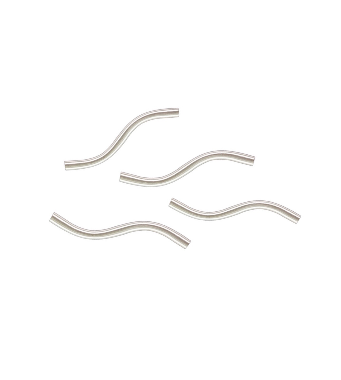 925 Sterling Silver 1x12mm S Spiral Tube 10pcs #5651-1
