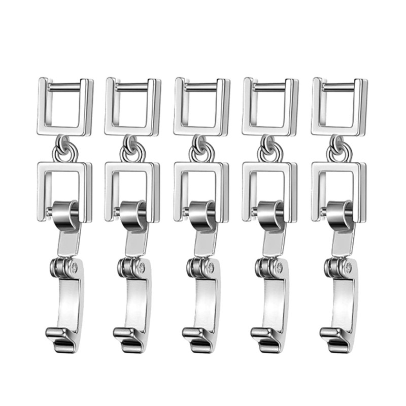 5Pcs Bracelet Extender Fold Over Clasp Simple Extension Clasp for Jewelry Making