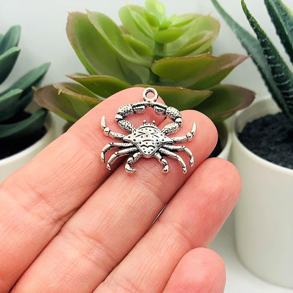Silver Maryland Crab Charms, 23x22mm – US Seller