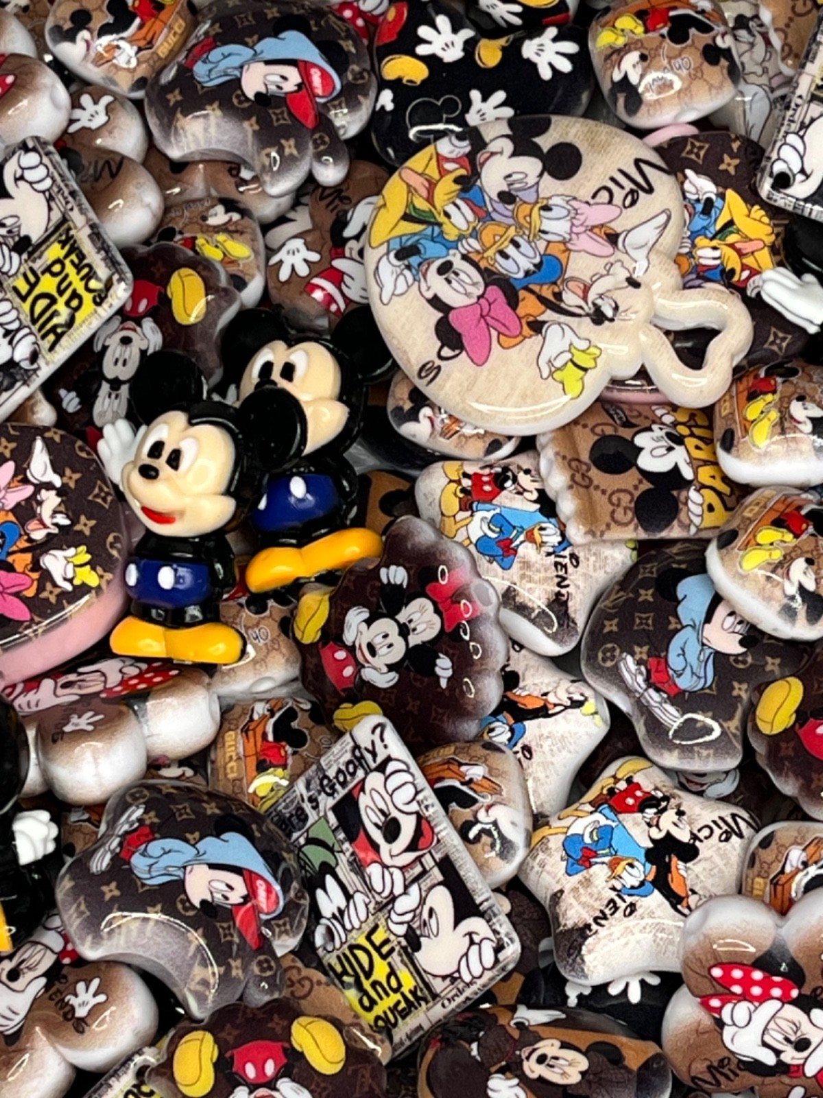 Mickey Focal Beads for Jewelry Making, Purse Charms, Beadable Pens, DIY