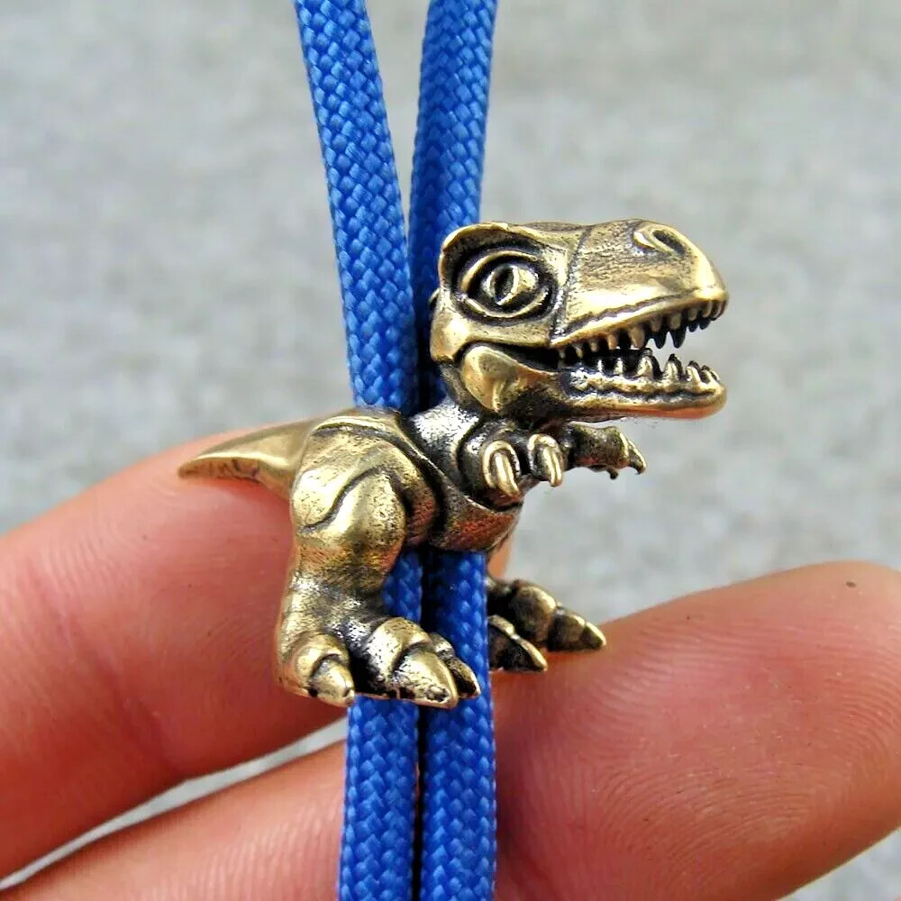 Brass Beads Dinosaur Shape Knife Tool Lanyard Bead Paracord Bracelet Beads