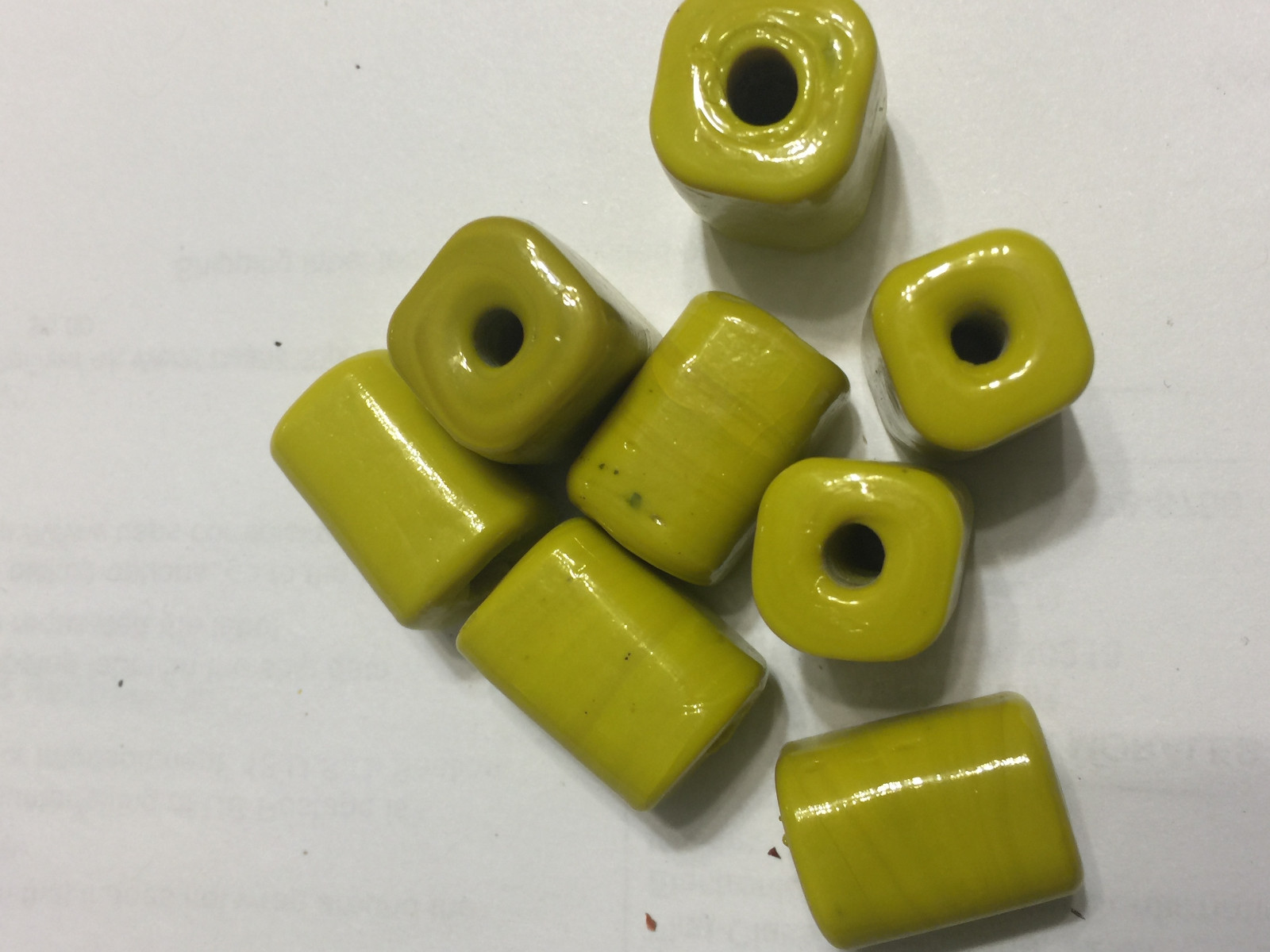 Large Hole Glass Tube Beads for Macrame 6mm to 10mm