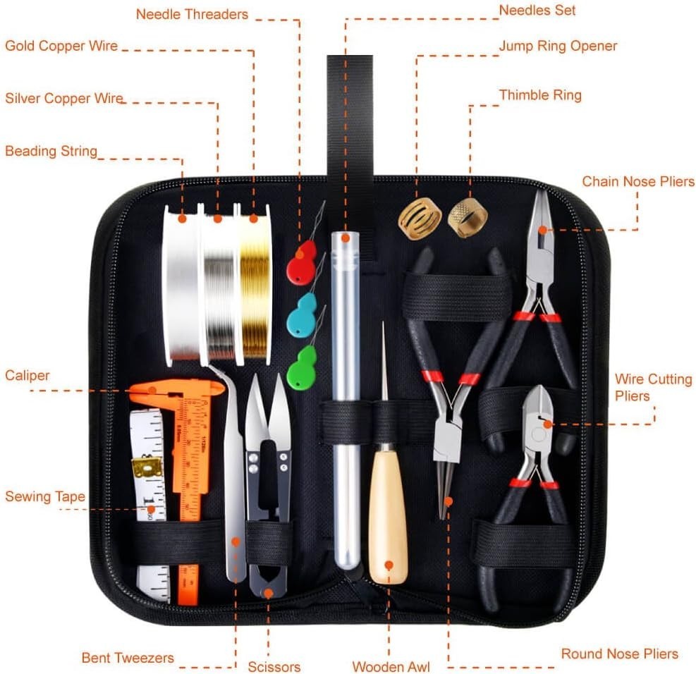 Adult Multicolor Crystal Jewelry Making Kit with Tools & Findings 845pcs