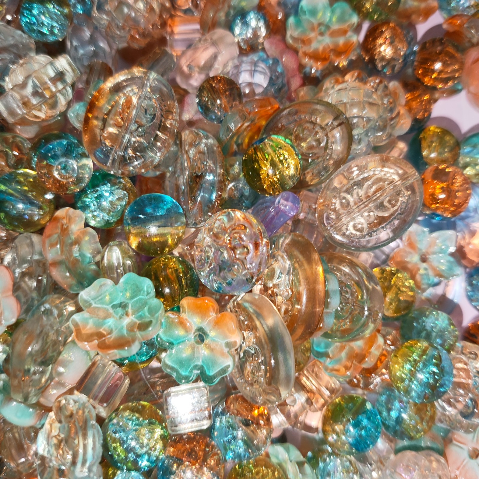 100g Handmade Glass Beads for Jewelry Making – 200 Mixed Styles Assortment