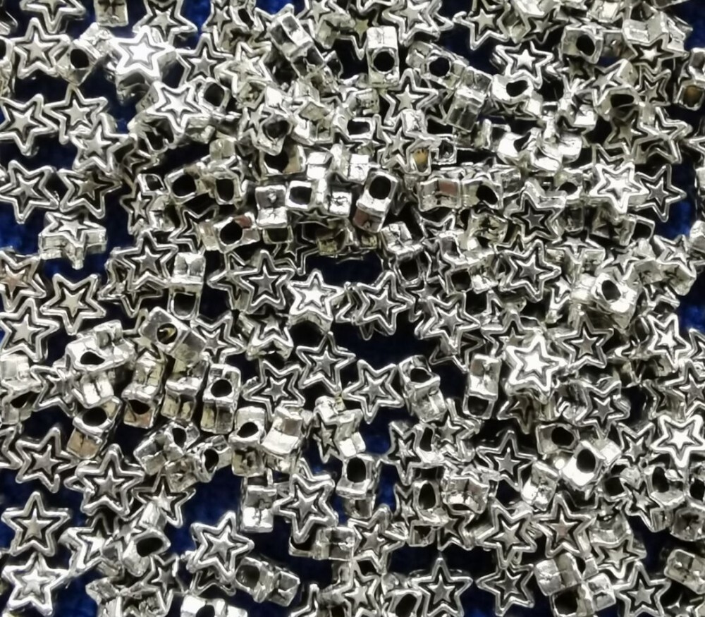 1000Pcs Antiqued Silver /Gold Metal Small Star Spacer Beads for Jewelry Making