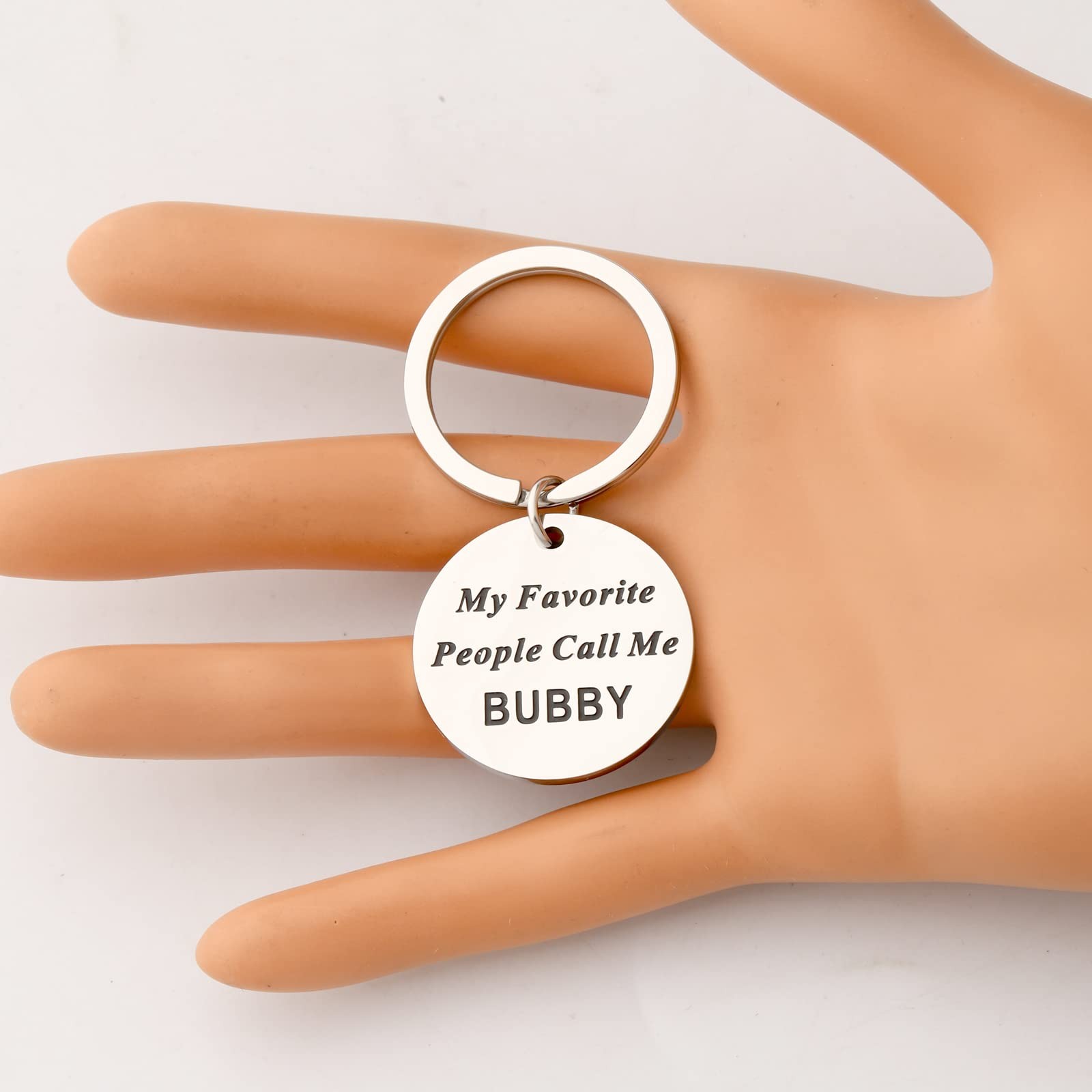 My Favorite People Call Me Bubby Keychain for Grandpa Birthday Father’s Day or C