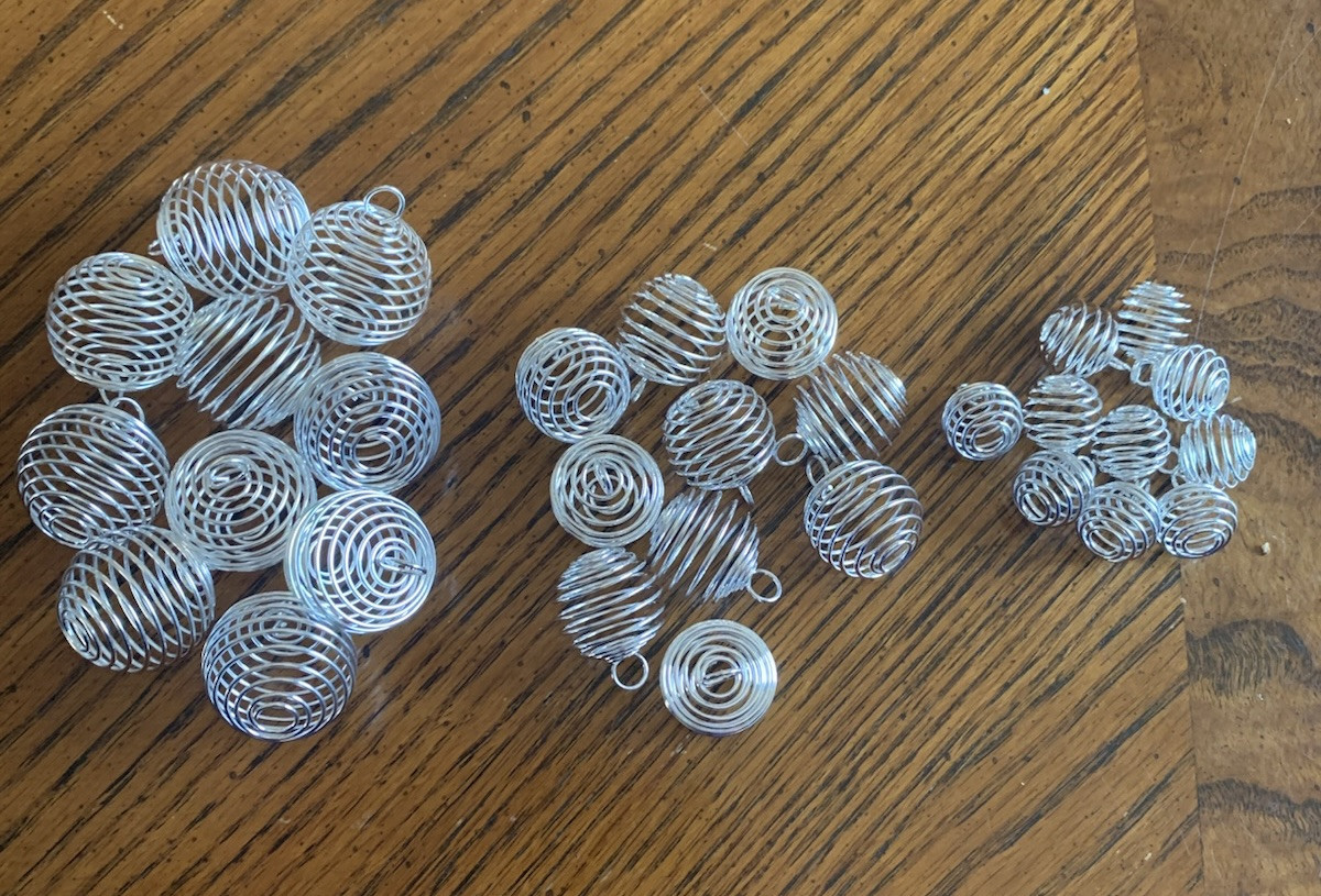 150 Pcs Spiral Bead Cages For Jewelry Making And Crafts – 3 Sizes Bulk Supplies