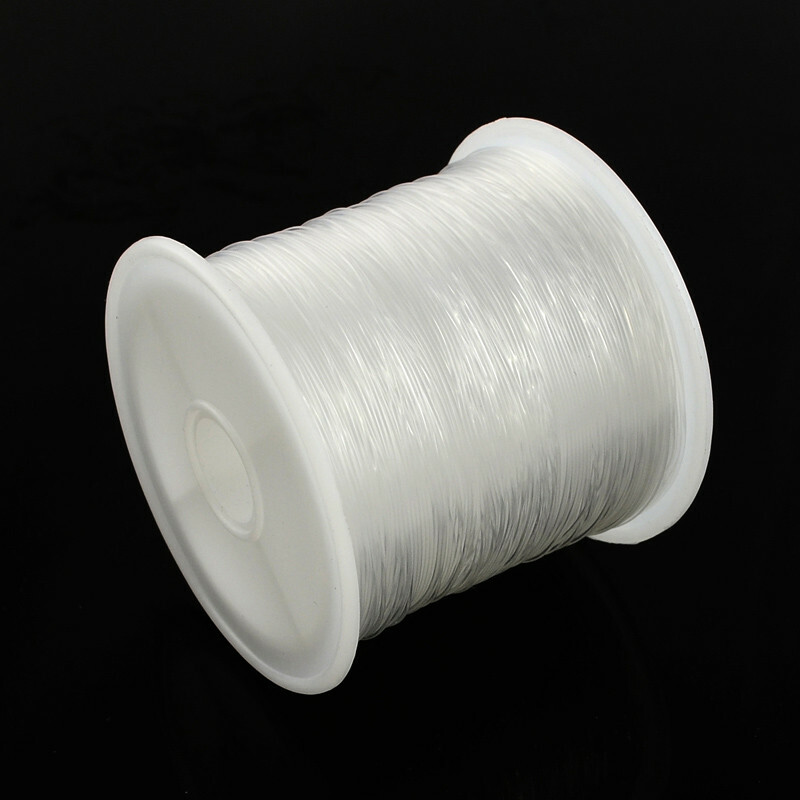 1 Roll 0.2mm White Tone Beading Nylon Wire Fishing Line Wire DIY Craft 130m/roll