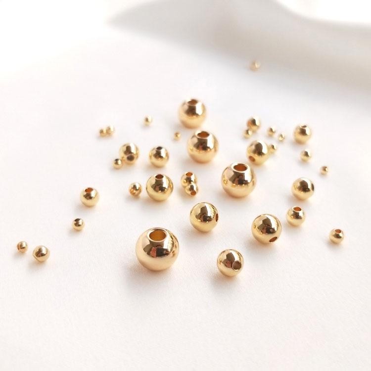 90PCS Gold/Rhodium Plated Small Hole Tiny Spacer Bead 2mm GJY21