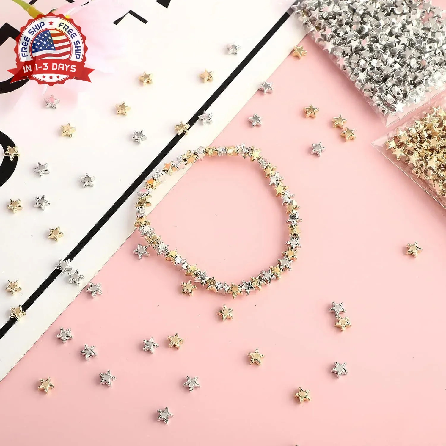 6mm Flat Round Spacer Beads, Clay Beads for Bracelets Making Kit, Heishi Polymer