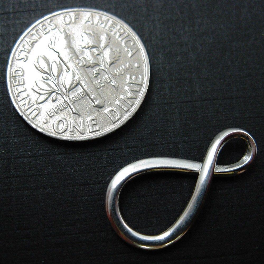 Sterling Silver Infinity Charm – Figure 8-Warped Infinity Charm Pendant