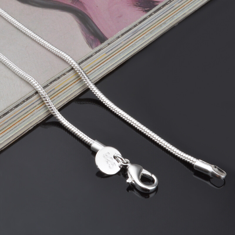 Wholesale 10pcs 925 Sterling Silver Plated 2mm Snake Chain Necklace 16″-24″