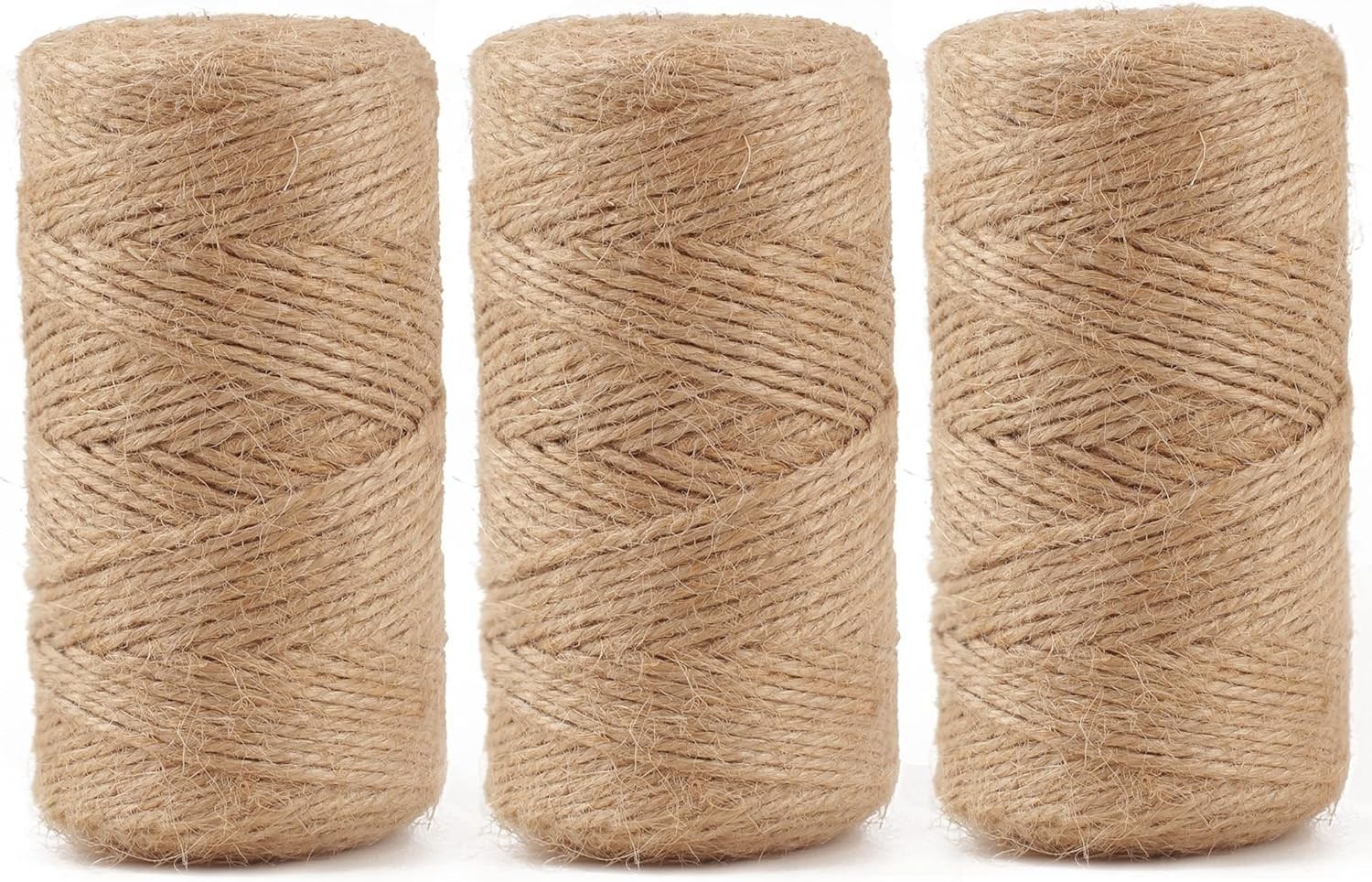 984 FT Natural Jute Twine, Twine String, 3ply Thin Ribbon Hemp Twine