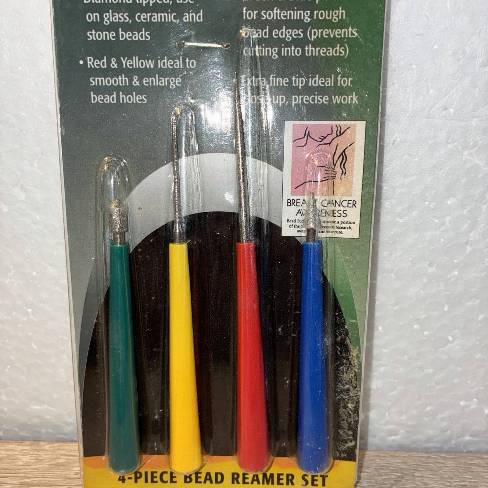 Bead Buddy Tools 4 Piece Set Bead Reamer Set Diamond Tipped Professional Quality