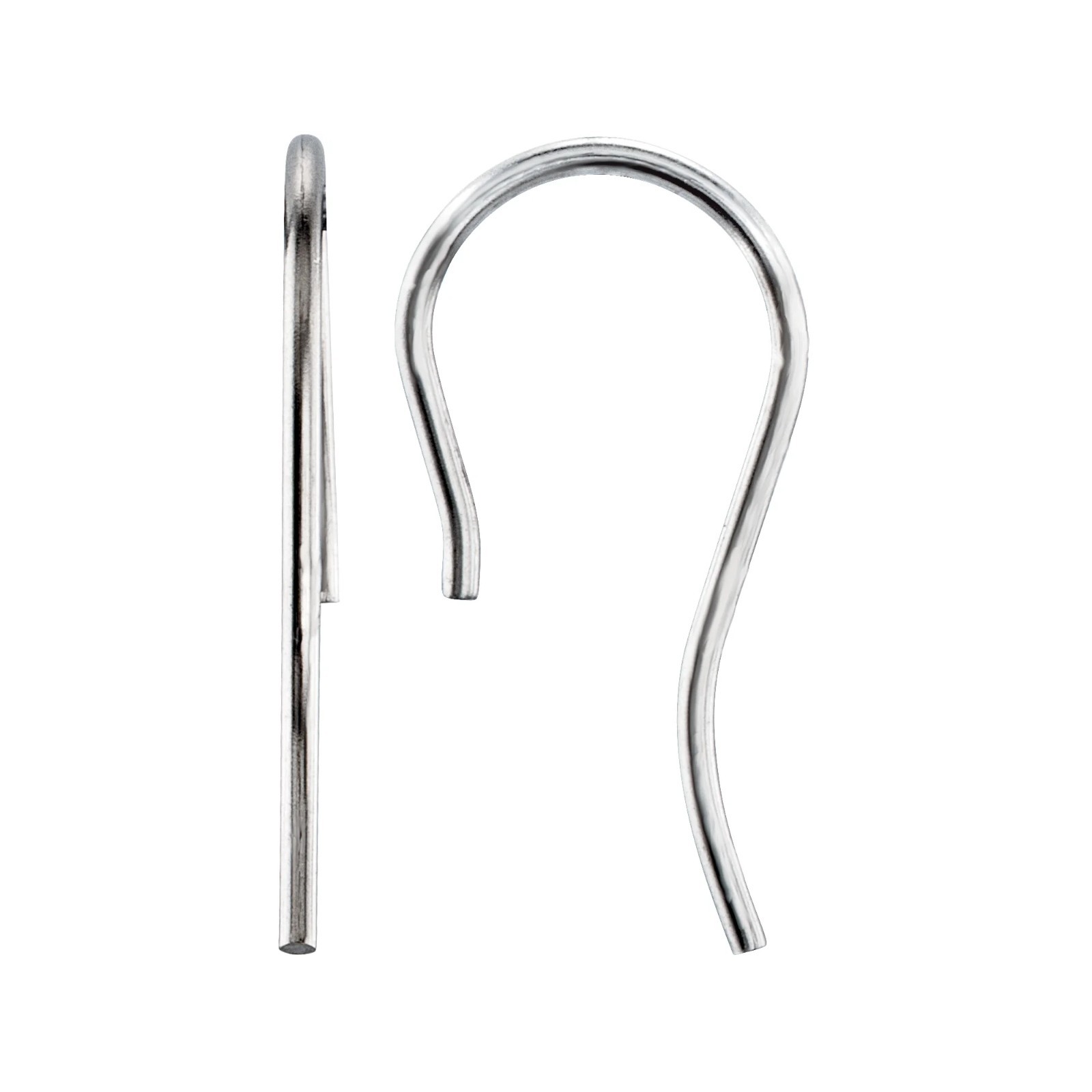 14K 18K Gold, Platinum & Silver Bishop Hook Ear Wire 2 pcs