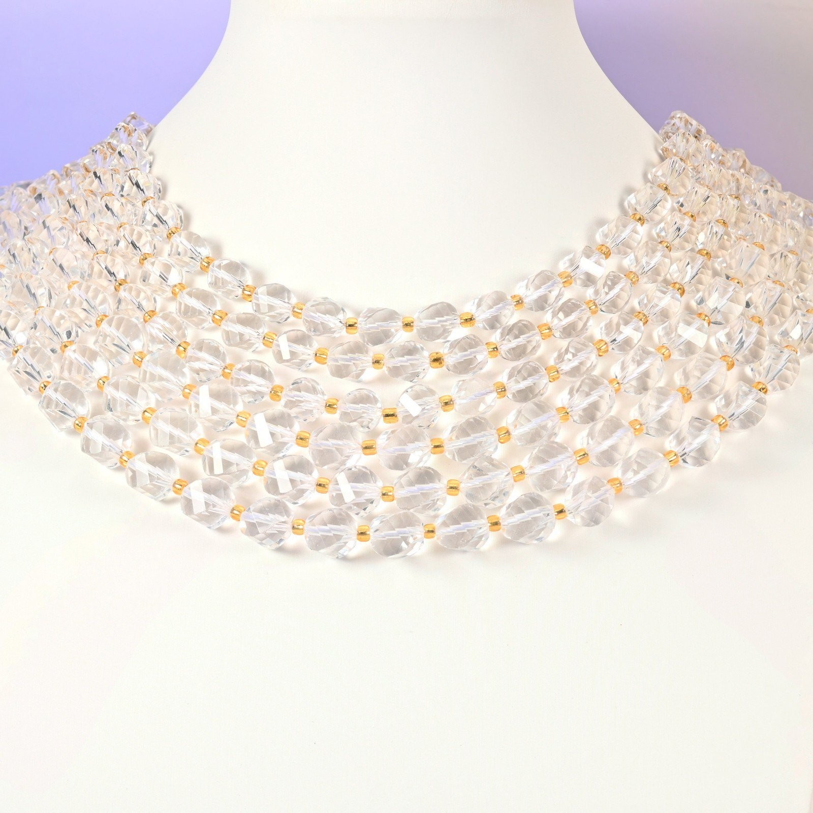 Clear Quartz Faceted Spiral Twist Beads: Size 8mm 10mm, Jewelry Making