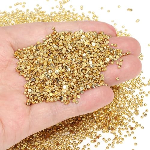 8000PCS 2mm Flatback Pearls for Crafting Jewelry Making Round 2mm,8000pcs Gold