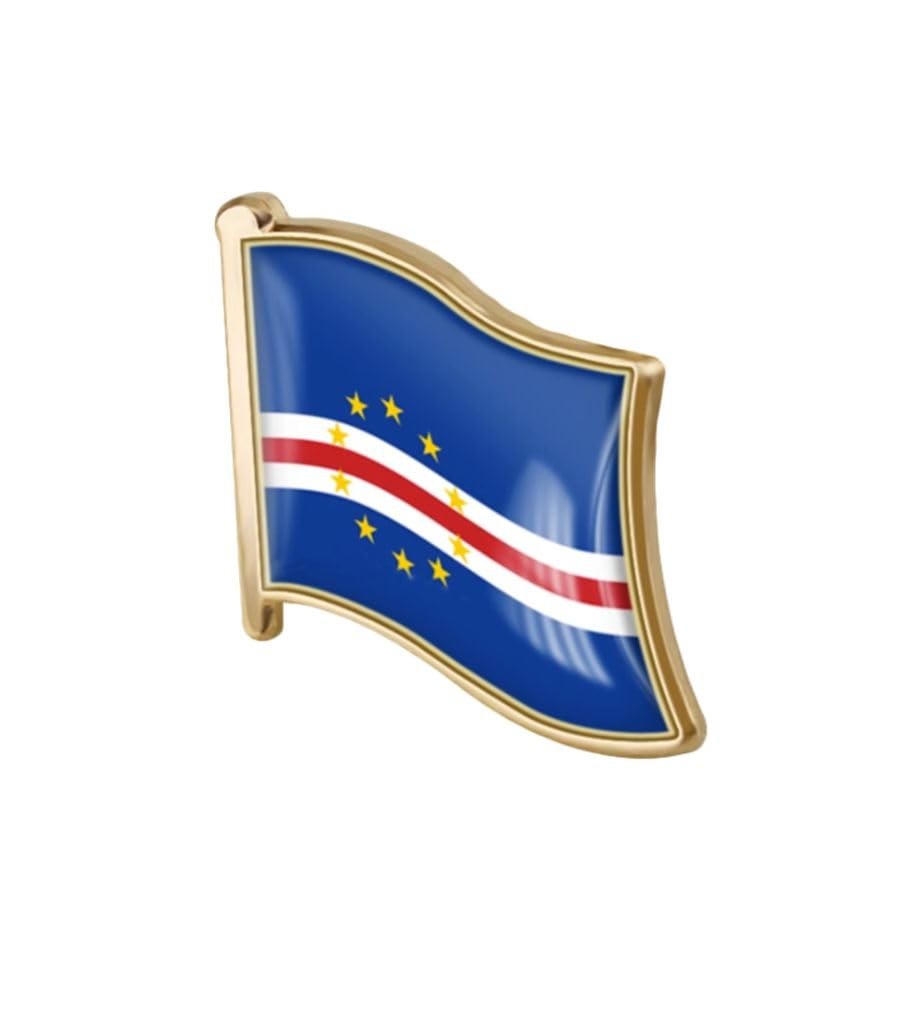 Cape Verde Single Pin Brooch Badge United States USA America and Cape Verde Cros