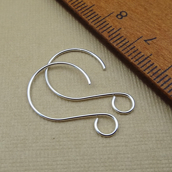 Round Ear Wires – Sterling Silver Earring Findings – DIY Jewelry – Artisan Made
