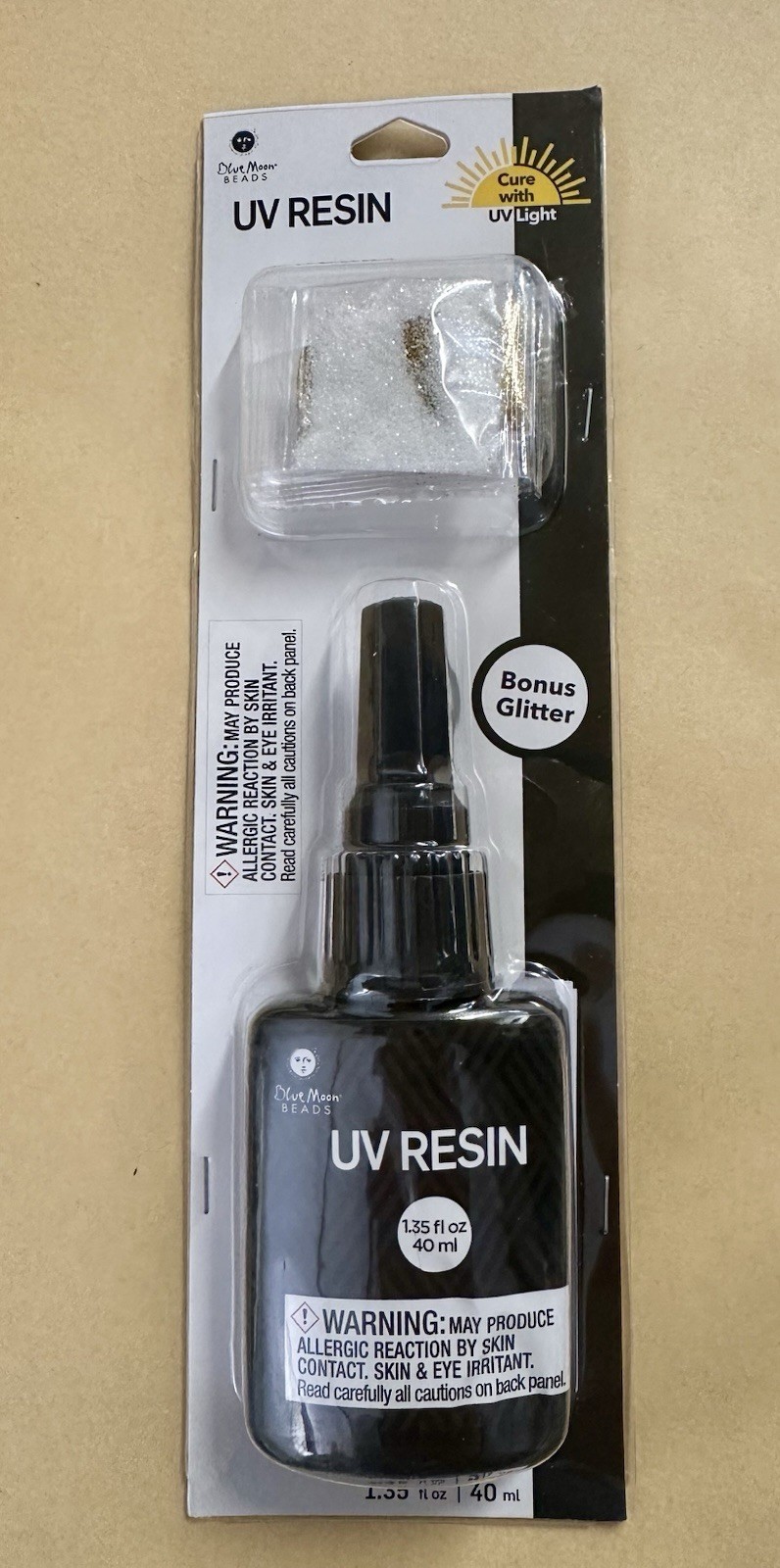 UV Resin Hard-Type 40ml Bottle, High-Quality Crystal Clear-Unisex-Teen to Adult