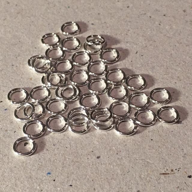 50 Pieces Authentic 925 Sterling Silver 6mm 20ga Open Jump Rings