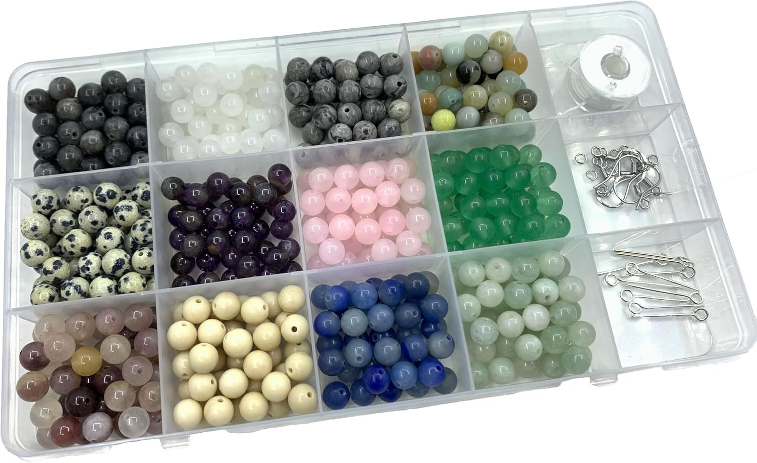 Natural round Gemstone Beads 480Pcs 6Mm 1Mm Hole Adult Jewelry