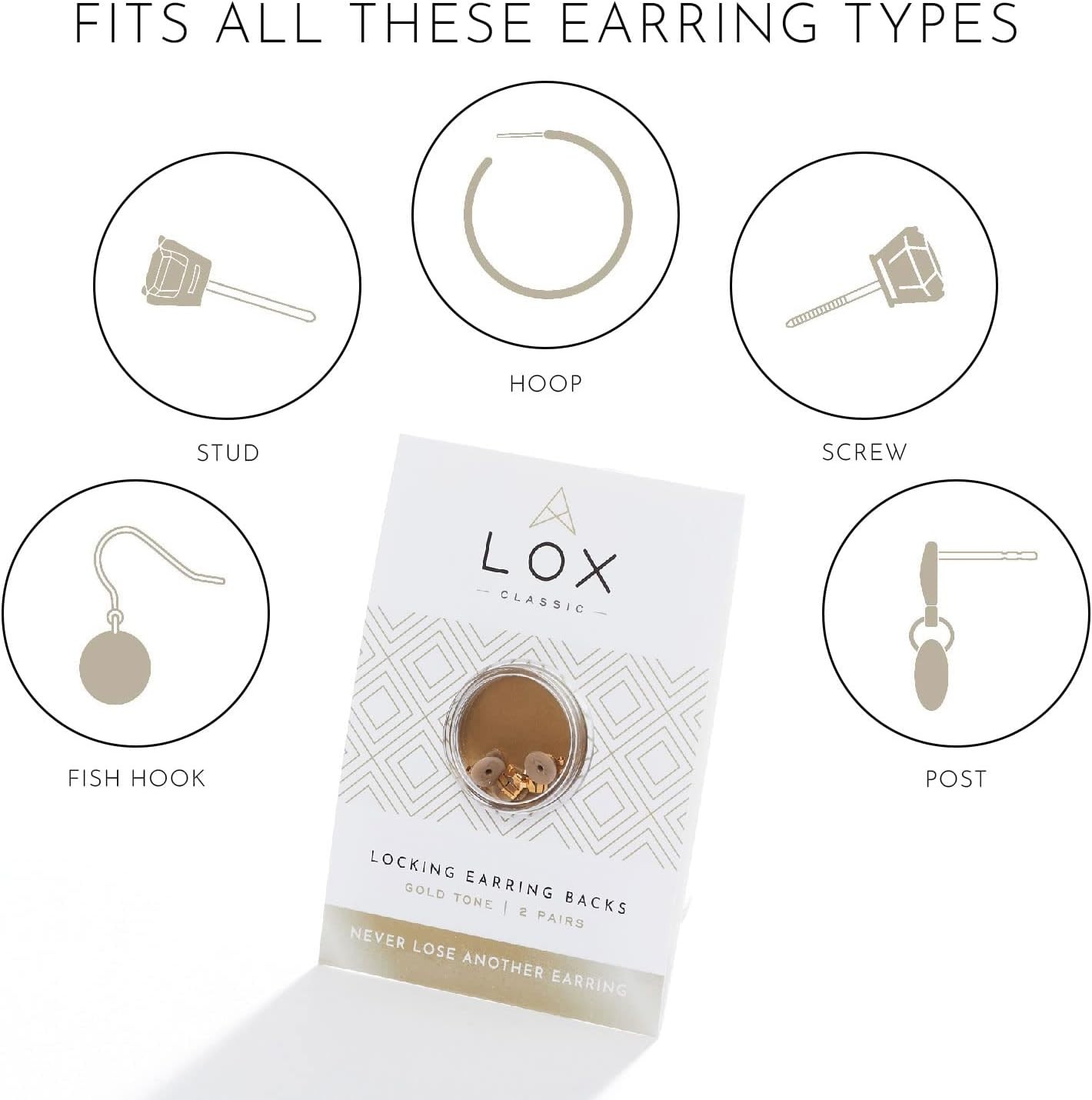 Easy-To-Use Earring Backs – Secure, Hypoallergenic