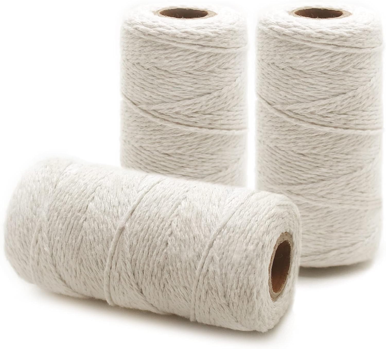 Elegant 984 Feet Cotton Twine Pack – 3 Rolls, 2mm, Perfect for All Occasions