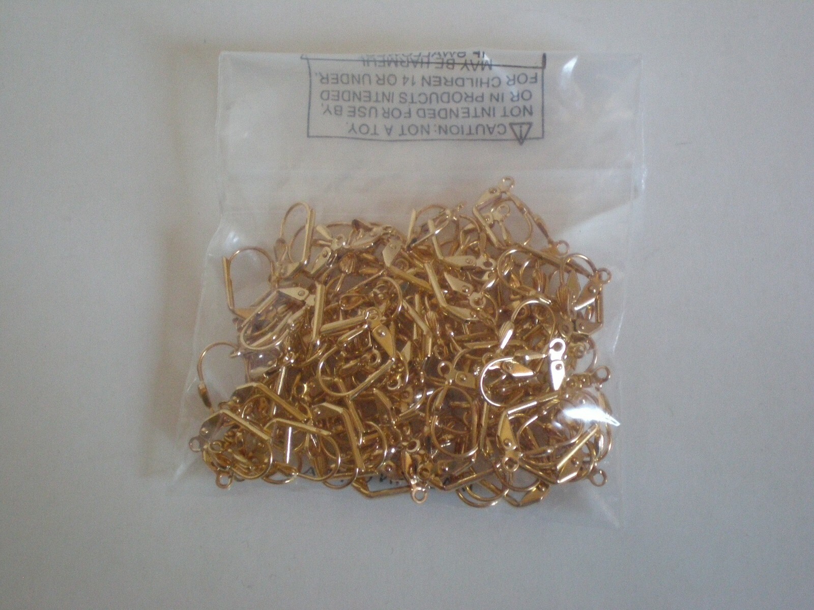 Gold plated Lever Back Earring Wires 100 Pieces (50 Pairs) FREE SHIPPING