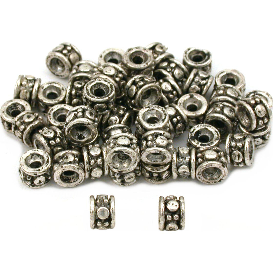 Spacer Bali Beads Antique Silver Plated Approx 50
