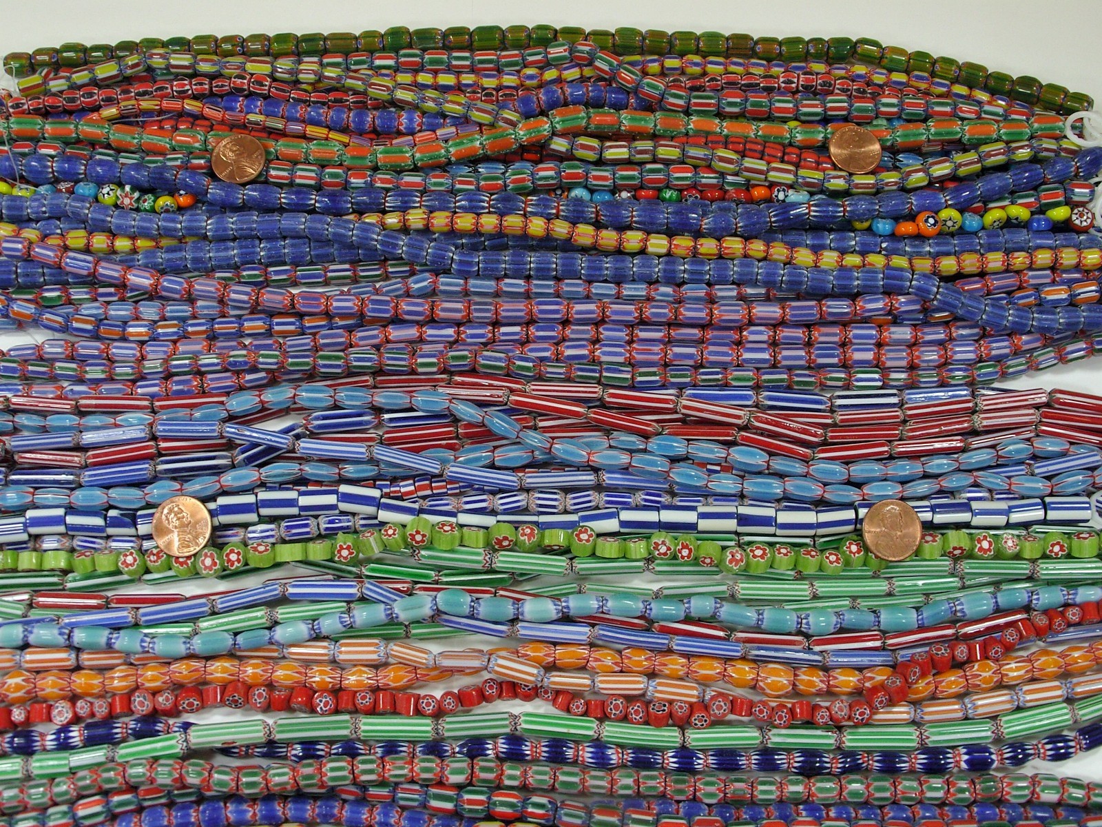 90 Strands 15″ Assorted India Handmade Chevron Beads Wholesale Bulk Lot (Q-3) ⭐