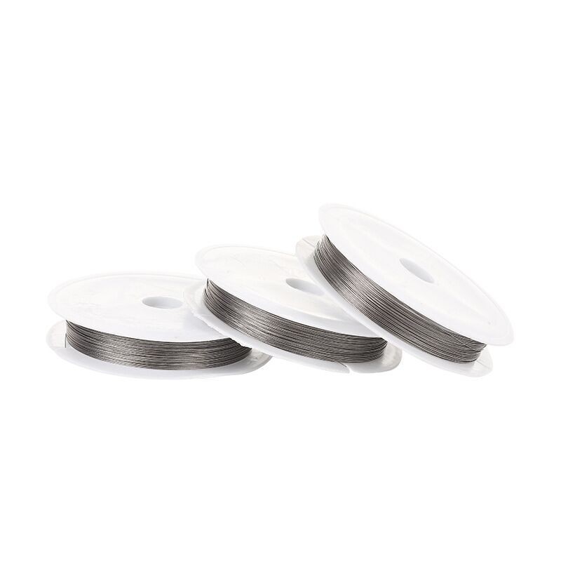 2 Roll Silver Beading Cord Wire Thread Tiger Tail 0.38mm Jewelry cord