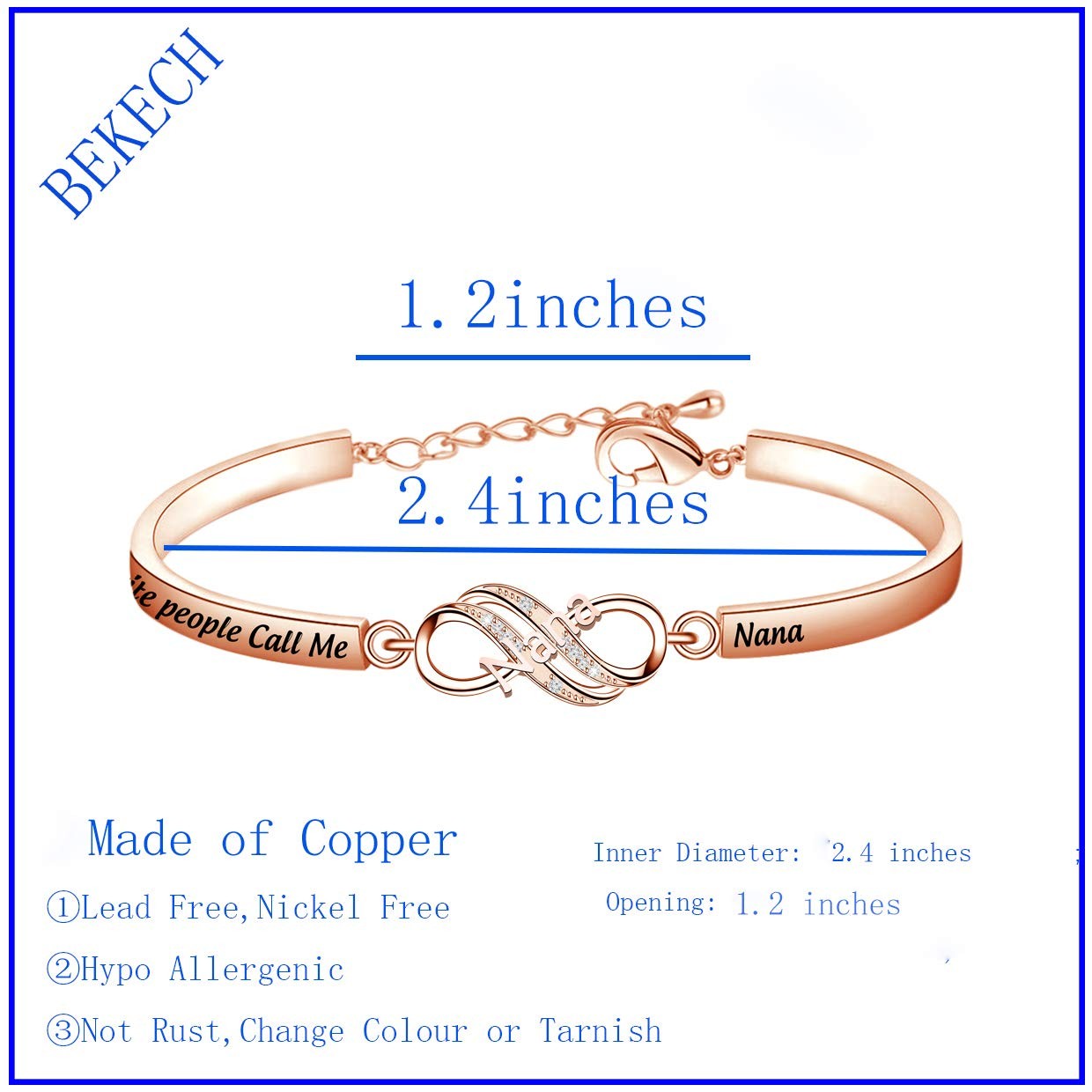Grandma Bracelet My Favorite People Call Me Nana/Mimi/Nonna/Granny/Grandma – 11