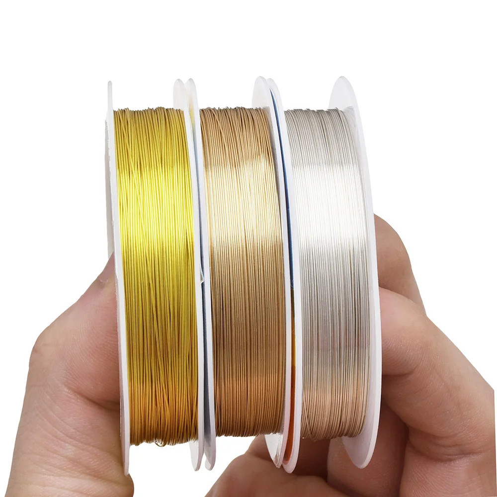 20M/Roll Jewelry Beading Wire for Jewelry Making Wire Wrapping, Floral, Metal Sc