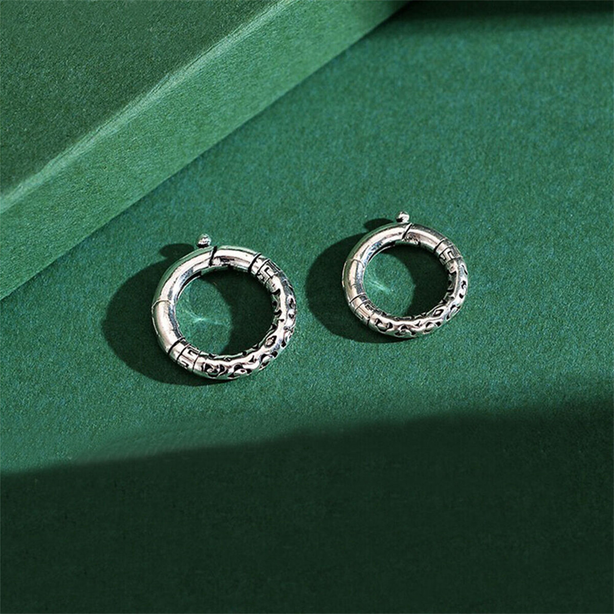 1pc 12mm/14mm Sterling Silver Spiral Spring Ring Clasp for Bracelet Necklace